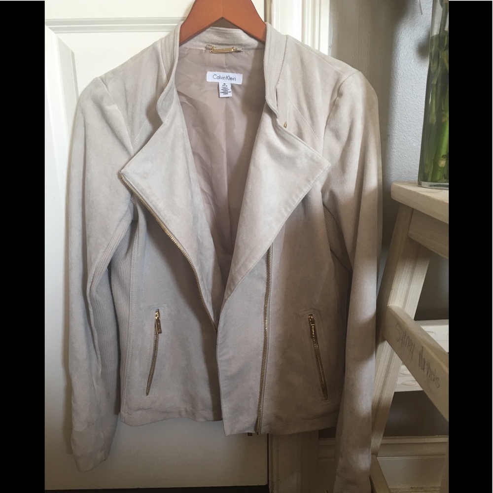 Calvin Klein soft faux suede blazer